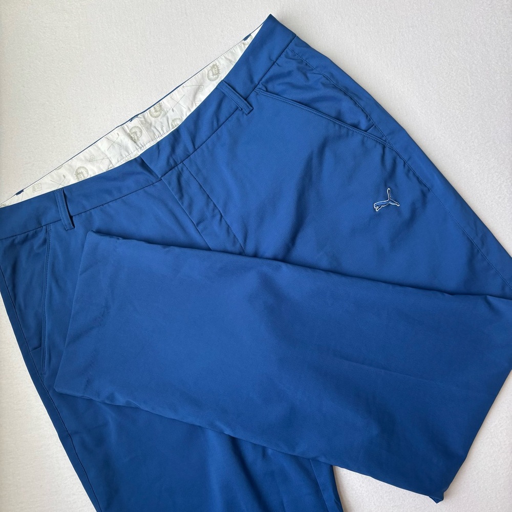 Puma Cell Dry Moisture Wicking Blue Golf Tech Pants Men's Size 36 Athleisure